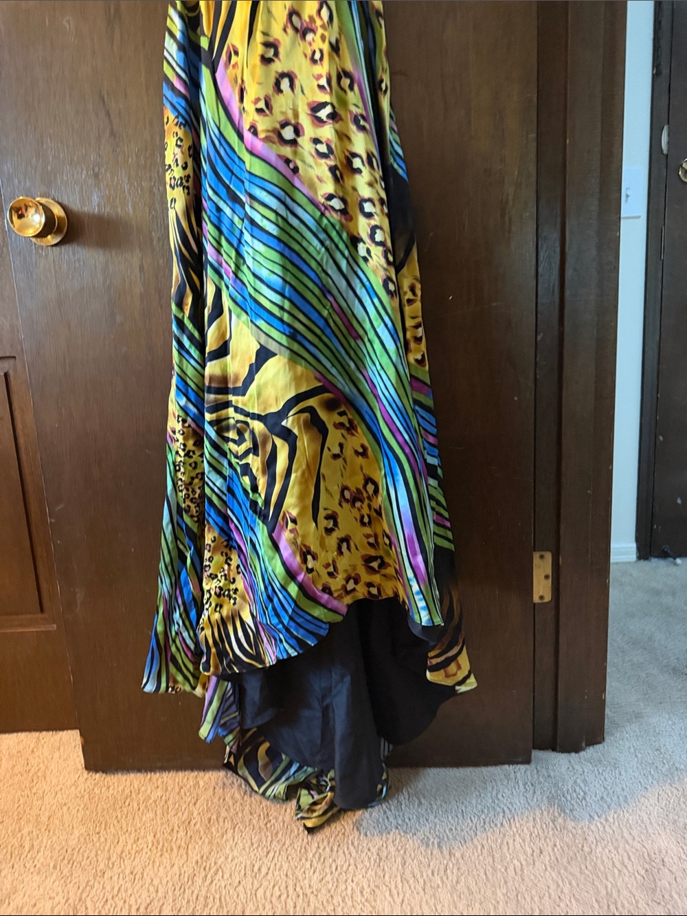 Cache Yellow, Blue, Green and Purple Printed Maxi Dress - Picture 3 of 8